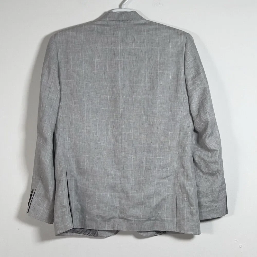 Baird‎ McNutt Murano Slim Fit Blazer Jacket Mens Sz L 42 Plaid Gray Unstructured